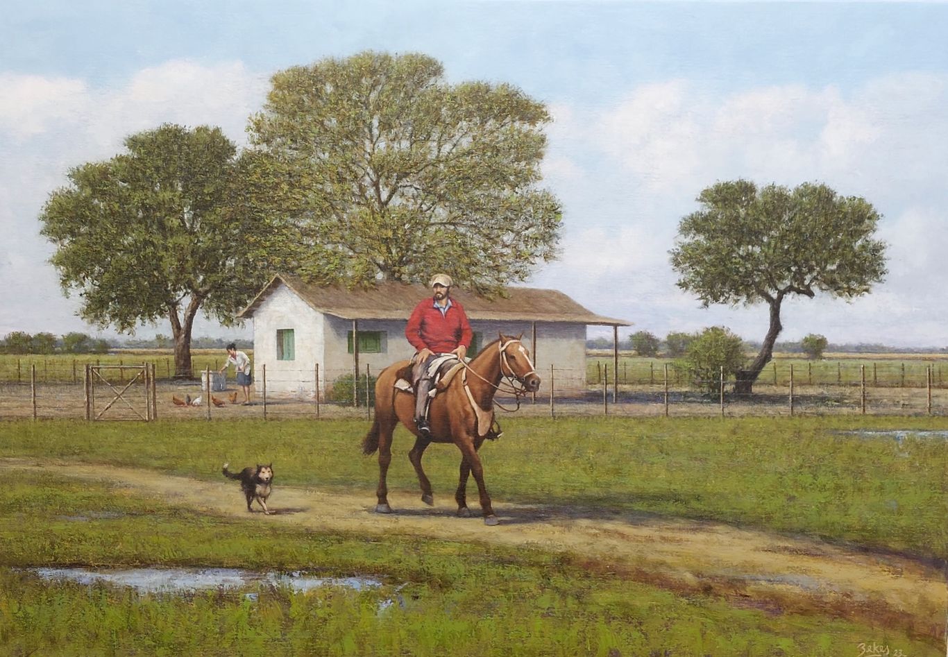 Óleo s/tela, 55x92 cm